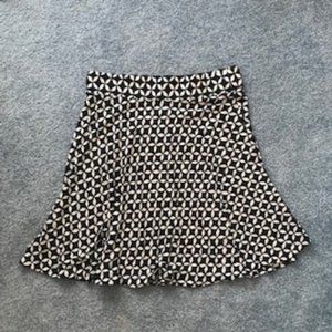 Loft Blue Patterned Medium Skirt
